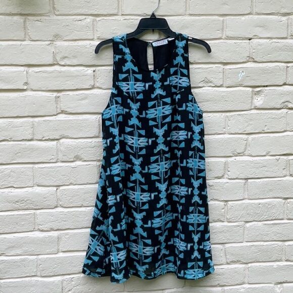 Pink Cattlelae Blue/Black Top, Size-L - Picture 1 of 3
